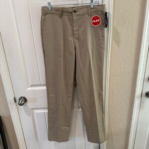 Dickies Flex Boys Khaki Pants Slim Fit Flat Front Size 20 NWT